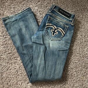 Rock Revival Blue Boot Cut Jeans - Size 28 x 31